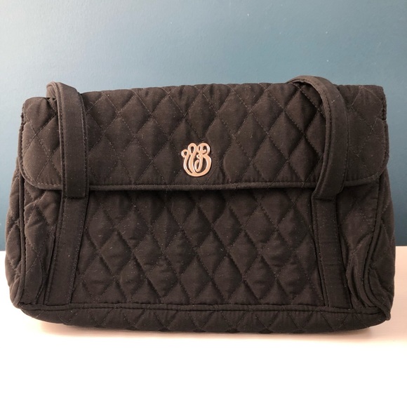 Vera Bradley Handbags - Vera Bradley Black Quilted Purse w/VB Monogram
